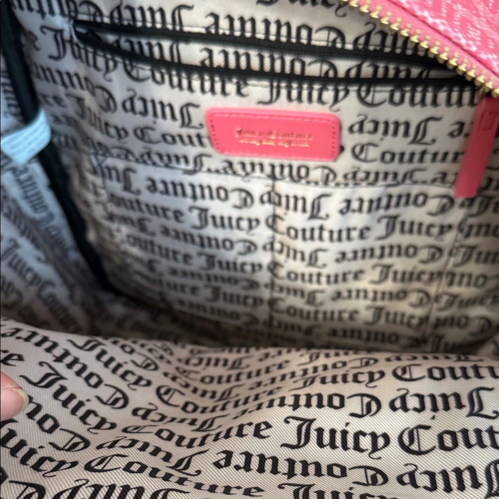 Juicy Couture Pink Kids Backpack with Sparkly Bear Charm - Picture 7 of 15